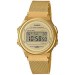 Casio Vintage A171WEMG-9AEF digital herrklocka med guld urtavla och armband i rostfritt stål