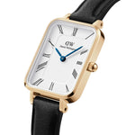 Daniel Wellington Quadro Roman Numerals Sheffield DW00100692 analog damklocka med vit urtavla och armband i läder