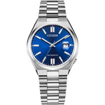 Citizen Tsuyosa Automatisk herrklocka NJ0150-81L analog herrklocka med blå urtavla och armband i rostfritt stål