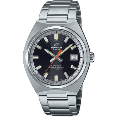 Casio Edifice EFB-109D-1AVEF analog herrklocka med svart urtavla och armband i rostfritt stål