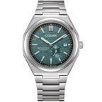 Citizen Super Titanium Automatisk NJ0180-80X analog herrklocka med grön urtavla och armband i titan