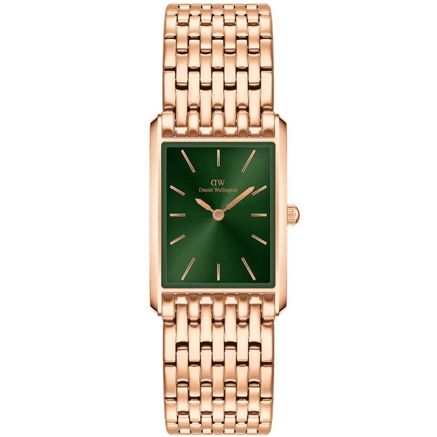 Daniel Wellington Bound 9-Link Emerald DW00100704 analog damklocka med grön urtavla och armband i rostfritt stål