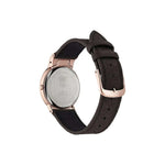 Citizen Elegance Eco-Drive EG7072-19X analog damklocka med brun urtavla och armband i läder