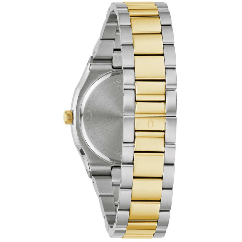 Bulova Surveyor 98M132 analog damklocka med vit urtavla och armband i rostfritt stål