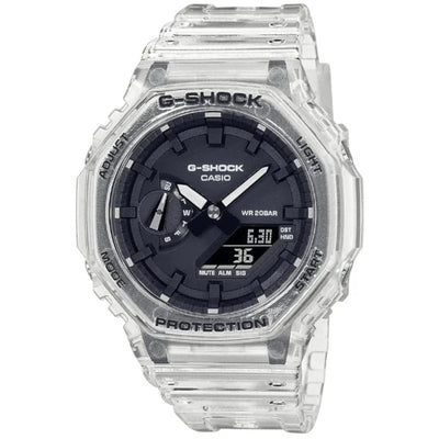 Casio G-Shock GA-2100SKE-7AER ana-digi herrklocka med svart urtavla och armband i resin