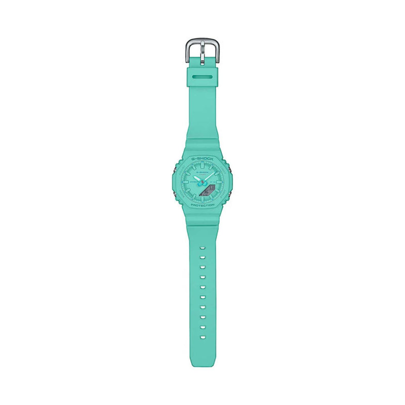 Casio G-Shock GMA-P2100-2AER ana-digi unisexklocka med turkos urtavla och armband i resin