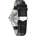 Bulova Frank Sinatra 96B360 analog herrklocka med svart urtavla och armband i läder