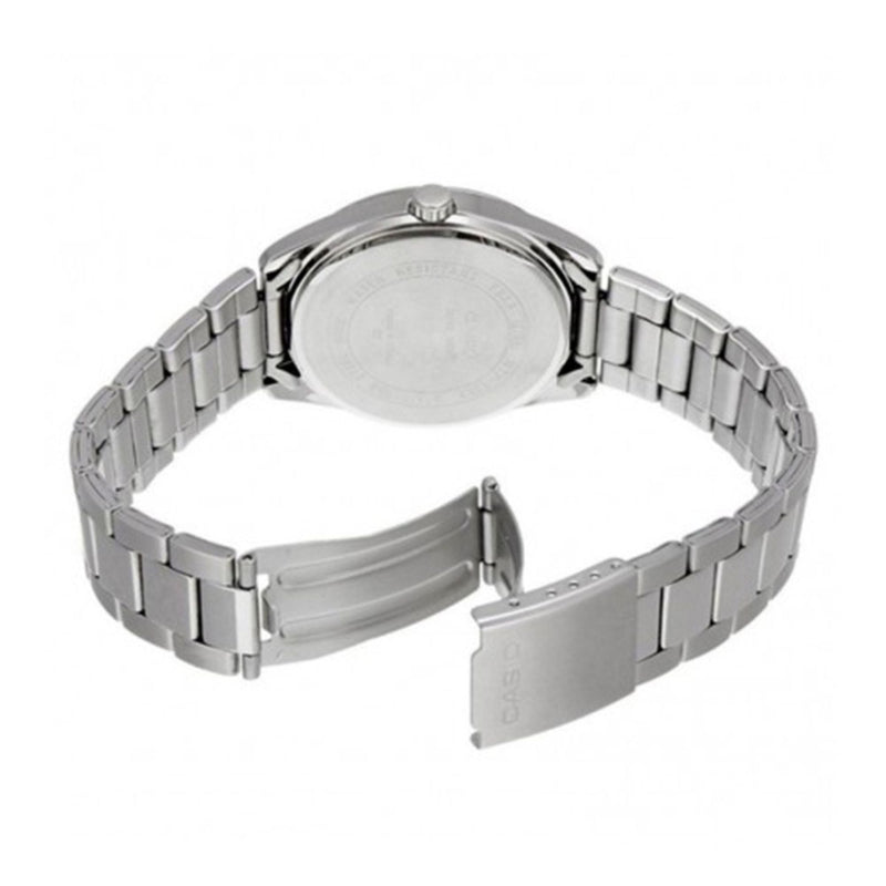 Casio Timeless MTP-1302PD-1A1VEF analog herrklocka med svart urtavla och armband i rostfritt stål