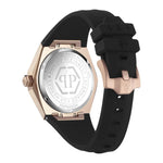 Philipp Plein The Skull PWPWA0224 analog herrklocka med svart urtavla och armband i silikon