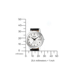 Citizen Eco-Drive FE1081-08A analog damklocka med vit urtavla och armband i läder