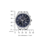 Citizen Kronograf Eco-Drive AT2141-52L analog herrklocka med blå urtavla och armband i rostfritt stål