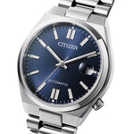Citizen Tsuyosa NJ0200-50M analog herrklocka med blå urtavla och armband i rostfritt stål