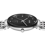 Rado Florence Diamonds R48912733 analog unisexklocka med svart urtavla och armband i rostfritt stål