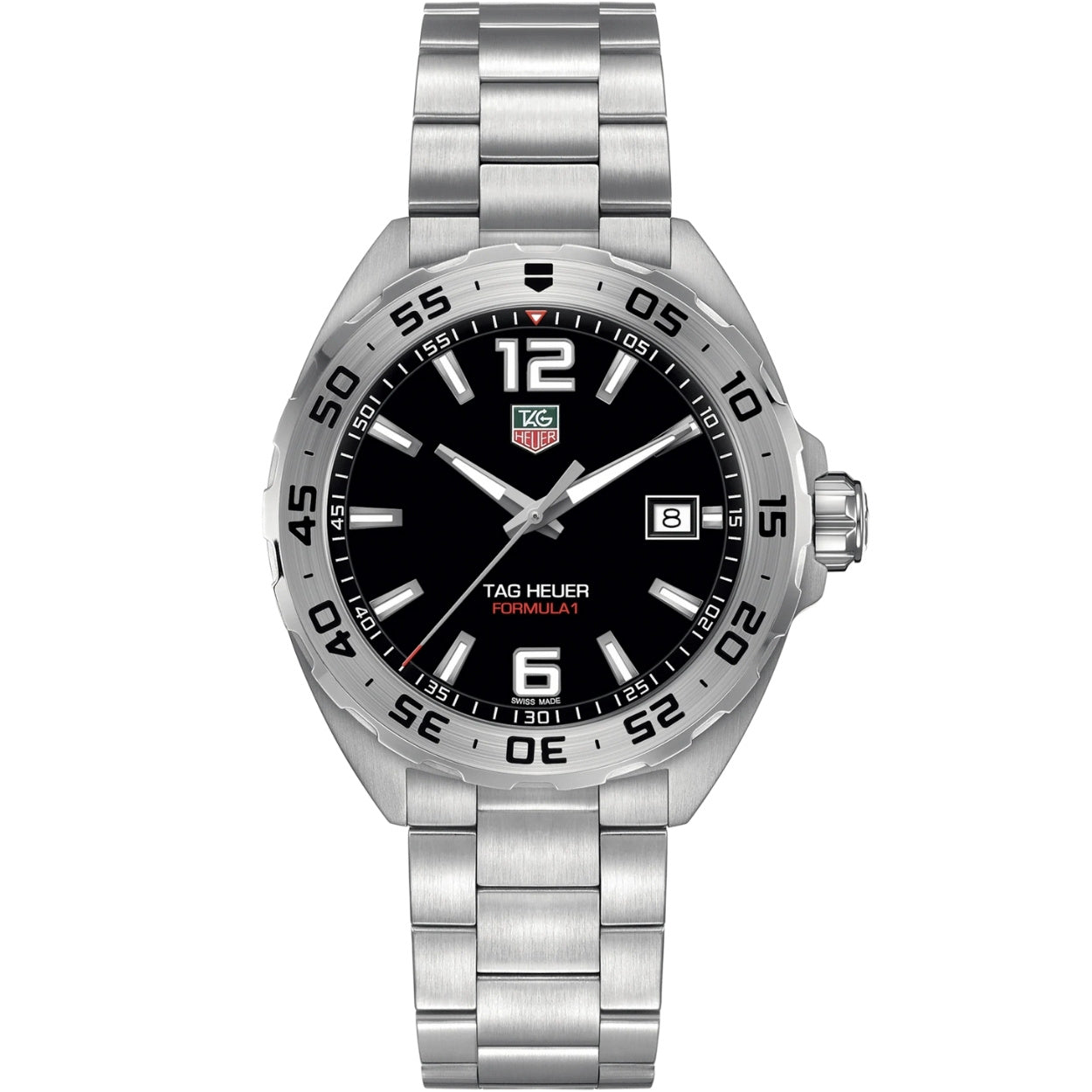 TAG Heuer Formula 1 Date WAZ1112.BA0875 analog herrklocka med svart urtavla och armband i rostfritt stål