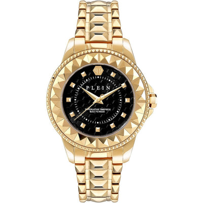 Philipp Plein Rock Couture PWPQA0424 analog damklocka med svart urtavla och armband i rostfritt stål