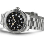 Hamilton Khaki Field Expedition Auto H70315130 analog herrklocka med svart urtavla och armband i rostfritt stål