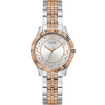 Guess Starstruck Damklocka GW0765L2 analog damklocka med silver urtavla och armband i rostfritt stål