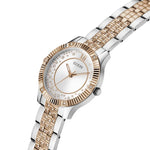 Guess Starstruck Damklocka GW0765L2 analog damklocka med silver urtavla och armband i rostfritt stål