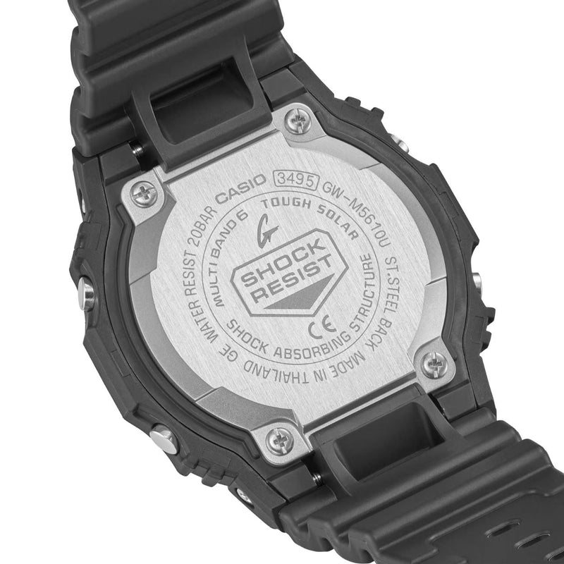 Casio G-SHOCK GW-M5610U-1ER digital herrklocka med svart urtavla och armband i resin