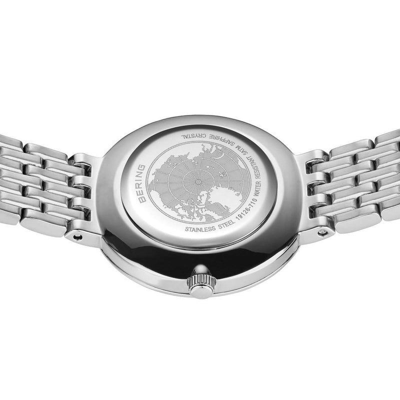 Bering Classic 19126-710 analog damklocka med flerfärgad urtavla och armband i rostfritt stål