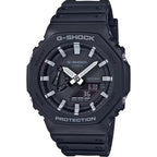 Casio G-Shock GA-2100-1AER analog unisexklocka med svart urtavla och armband i resin
