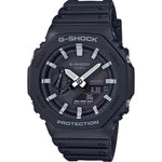 Casio G-Shock GA-2100-1AER analog unisexklocka med svart urtavla och armband i resin