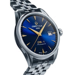 Certina DS-1 C029.207.11.041.00 analog unisexklocka med blå urtavla och armband i rostfritt stål