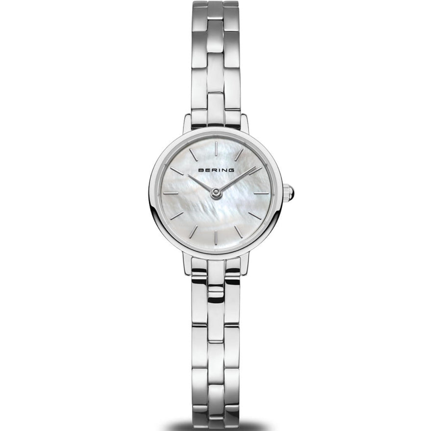 Bering Classic 11022-704 analog damklocka med pärlemor urtavla och armband i rostfritt stål