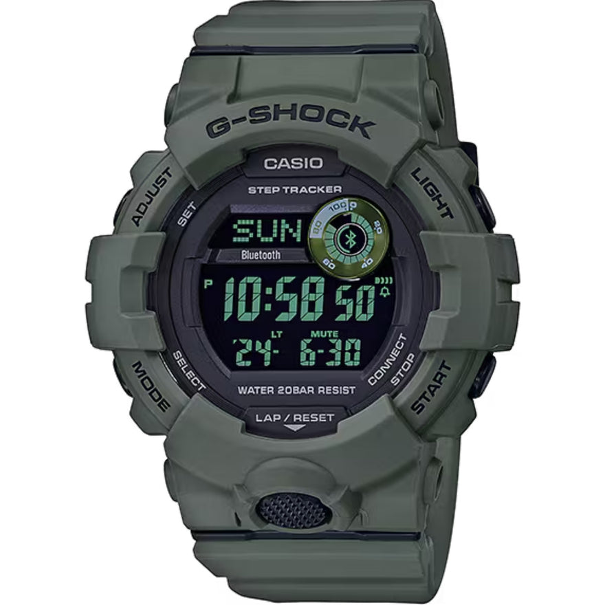 Casio G-Shock GBD-800UC-3ER analog unisexklocka med svart urtavla och armband i resin