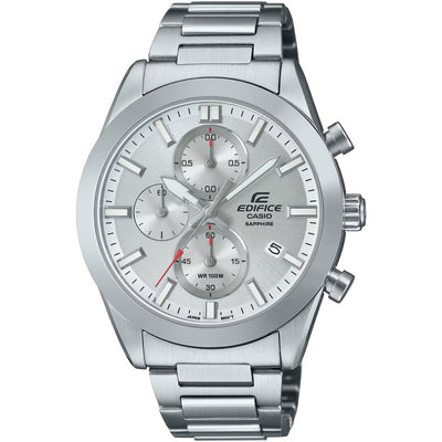 Casio Edifice EFB-710D-7AVUEF analog unisexklocka med svart urtavla och armband i rostfritt stål