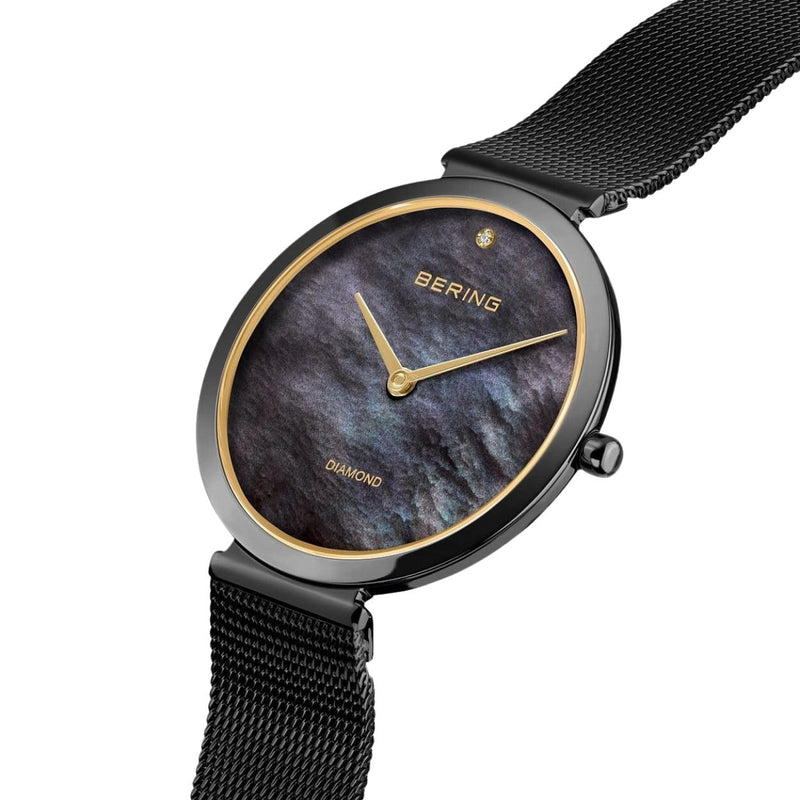 Bering Classic 18132-132 analog damklocka med flerfärgad urtavla och armband i rostfritt stål