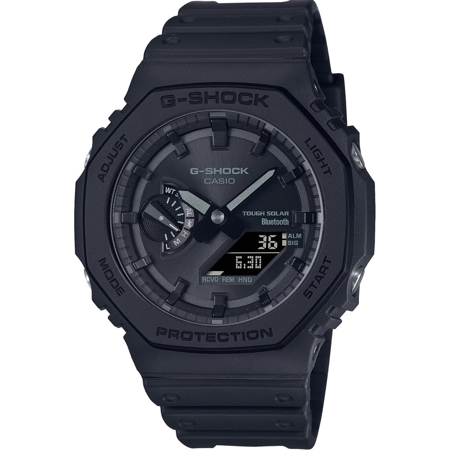 Casio G-shock GA-B2100-1A1ER ana-digi herrklocka med svart urtavla och armband i resin