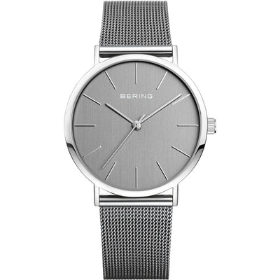 Bering Classic 13436-309 analog damklocka med grå urtavla och armband i rostfritt stål