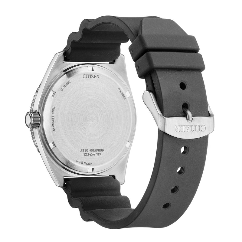 Citizen Core Collection Eco-Drive AW1889-00E analog herrklocka med svart urtavla och armband i gummi