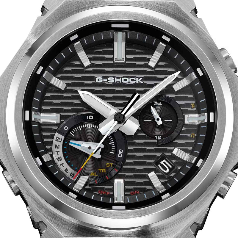 Casio G-Shock G-Steel GST-B1000D-1AER analog herrklocka med svart urtavla och armband i rostfritt stål