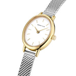 Bering Classic 11020-010 analog damklocka med vit urtavla och armband i rostfritt stål