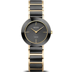 Bering Ceramic 11429-732 analog damklocka med svart urtavla och armband i rostfritt stål