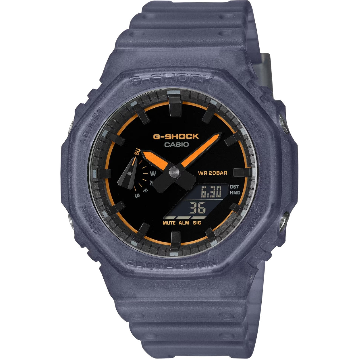 Casio G-Shock GA-2100K-2AER analog unisexklocka med svart urtavla och armband i resin
