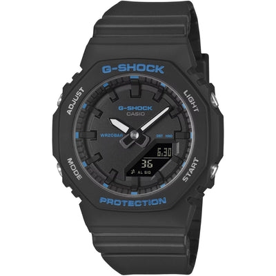 Casio G-Shock GMA-P2100BA-1AER analog unisexklocka med svart urtavla och armband i resin