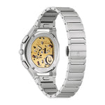 Bulova Curv 96A338 analog herrklocka med grön urtavla och armband i rostfritt stål