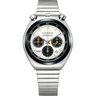 Citizen Bullhead Challenge Timer AN3660-81A analog herrklocka med flerfärgad urtavla och armband i rostfritt stål