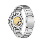 Citizen Pro Master NJ0120-81E analog herrklocka med svart urtavla och armband i rostfritt stål