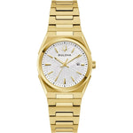 Bulova Classic 97M123 analog damklocka med silver urtavla och armband i rostfritt stål