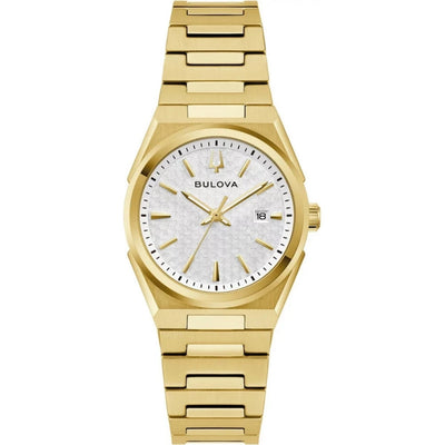 Bulova Classic 97M123 analog damklocka med silver urtavla och armband i rostfritt stål