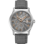 Bulova Classic Automatic 96C143 analog herrklocka med grå urtavla och armband i läder