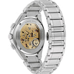 Bulova Curv 96A302 analog herrklocka med blå urtavla och armband i rostfritt stål