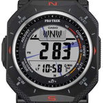Casio Pro Trek PRG-69-1ER digital unisexklocka med svart urtavla och armband i resin