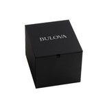 Bulova Classic 96B332 analog herrklocka med svart urtavla och armband i läder