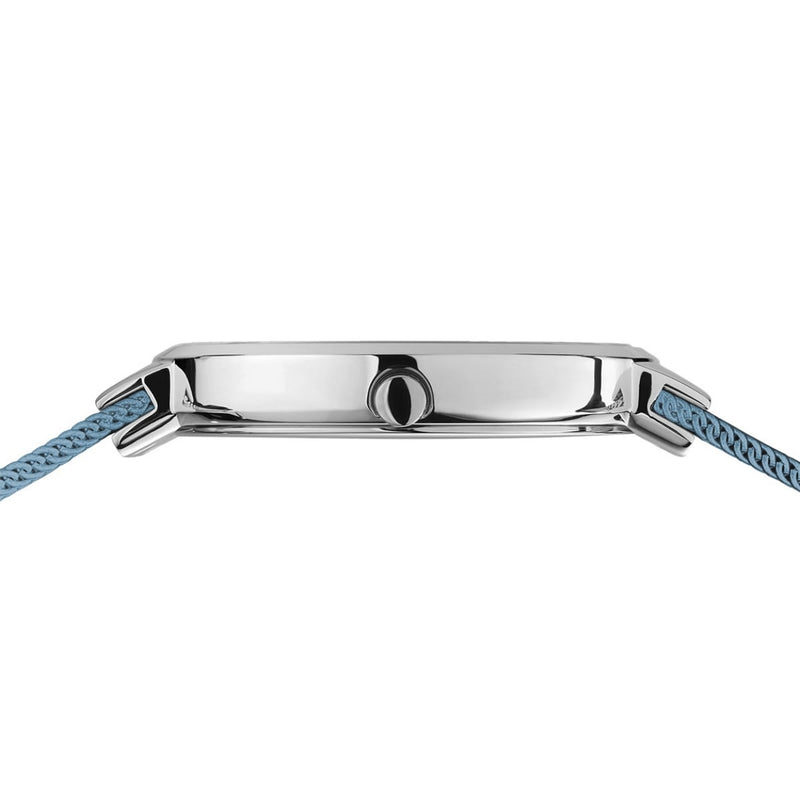 Bering Classic 19031-308 analog damklocka med blå urtavla och armband i rostfritt stål