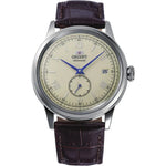 Orient Bambino RA-AP0105Y30B analog herrklocka med beige urtavla och armband i läder